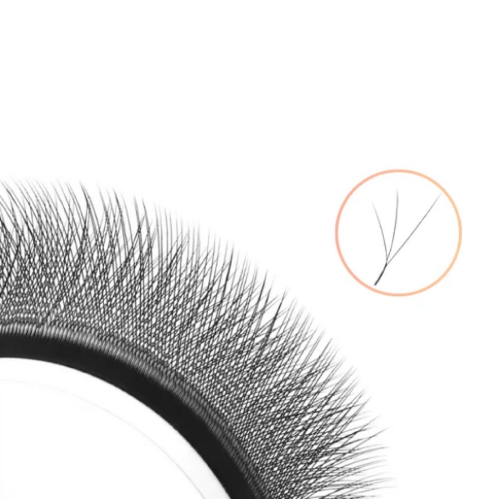 Fox 3D W Lash Fans with three Fibers of Gradual Lengths